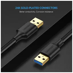 Дата кабель USB 3.0 AM/AM 1.0m US128 black Ugreen (10370) - мініатюра 5