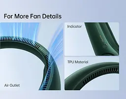 Вентилятор Jisulife Neck Fan Life3 FA14 Green - мініатюра 6