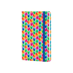 Книга записна Optima Rainbow А5, тверда текстильна обкладинка, гумка, блок у клітинку (O27190-05)
