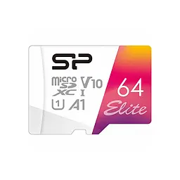 Карта пам'яті Silicon Power 64GB microSDXC class 10 UHS-I U1 A1 Elite Color (SP064GBSTXBV1V20SP)