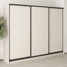 Шафа-купе тридверна MebelStar Уні BG 3ДСП 260x45x210 см Кашемір (MBS-7922)
