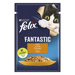 Вологий корм для котів Felix Fantastic, шматочки в желе, з куркою 2.21 кг (26 шт. х 85 г) - мініатюра 2