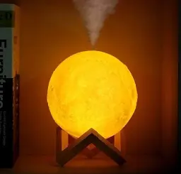 Зволожувач повітря для дому No Brand 3D Moon Lamp Light Diffuser (2085544314) - мініатюра 5