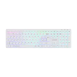 Клавіатура Canyon HKB-W11 Slim Dual Mode Wireless/Bluetooth RGB UA White (CNS-HBTK11W)