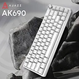 Клавіатура Ajazz AK690 Peach Mist Switch біла (AK690-PM-W) [175705] - мініатюра 5