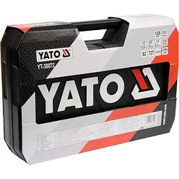 Набір головок торцевих Yato квадрат 1/2", 3/8", 1/4" з інструментами та насадками 128 шт. (YT-38872) - мініатюра 4