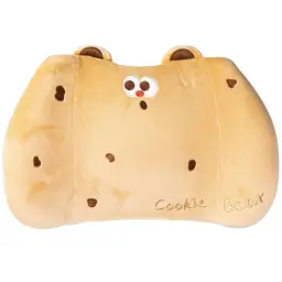Подушка для попереку Yiwu Cookie Bear плюш-велюр 37х25х10 см бежева