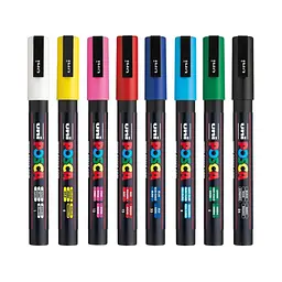 Набір маркерів Uni Posca Soft Color 1.8-2.5 мм 8 шт. (PC-5M SOFT COLOR 8C) - мініатюра 2