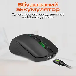 Мишка Meetion BTM002 Wireless/Bluetooth Black (MT-BTM002-A) - мініатюра 5