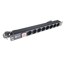 Силовий блок Eserver 19" 8 розеток, викл., алюм. корпус PDU 220В, 16А (WT-2261A-GER-8WAY) - мініатюра 3