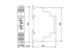 Реле часу асиметричного циклу NTE9‑S2 AC/DC 12‑240V АСКО‑УКРЕМ (A0010240008) - мініатюра 6