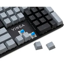 Клавіатура Vinga KBGM-090 LED Blue Switch USB Grey/Black (KBGM-090BL Grey/Black) - мініатюра 7
