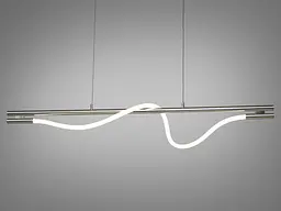 Люстра стельова LED Diasha 9609-L1200CH Мотузка, 15W, хром, сучасний стиль для коридору, вітальні, кухні - мініатюра 2