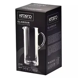 Глечик Krosno Glamour, скло, 1,3 л (794570) - мініатюра 3