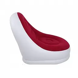 Крісло надувне A-Sofa 2в1 з пуфом, біло-червоне, до 150 кг - мініатюра 4