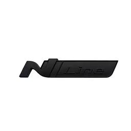 Емблема напис N Line для Hyundai чорна 115х22мм метал (на скотчі)