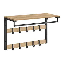 Вішалка настінна Leobert Compact для одягу з полицею у стилі Loft