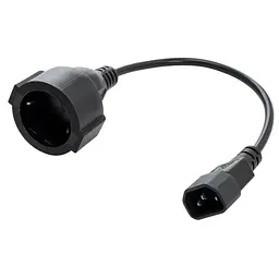 Кабель живлення C14 M to Schuko F 0.75mm2 Copper Vinga (VPCC14S75C) - мініатюра 2