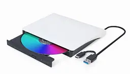 Оптичний привід Gembird White, DVD+/-RW, USB 3.1 / Type-C (DVD-USB-03-BW)