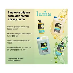 Засіб для ручного миття посуду Luma Яблуко 5 л (LD-52) - мініатюра 7