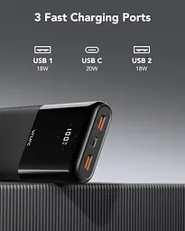 Повербанк VRURC Power Bank 20000 мА·год, портативний зарядний пристрій USB C 20 Вт - мініатюра 2