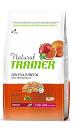 Сухий корм Trainer Natural Super Premium Puppy&Junior Medium для цуценят порід середніх розмірів 12 кг
