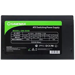 Блок живлення GameMax GM-500B 500W (GM-500B) Б/В - мініатюра 3