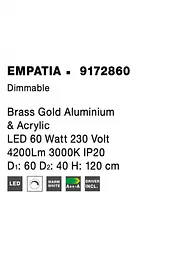 Світильник підвісний EMPATIA Nova Luce 9172860 - мініатюра 4
