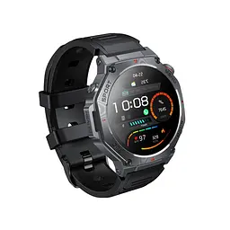 Смарт-годинник Hoco Y37 Amoled 36mm, 520 mAh, GPS sports watch (call version) Black (6942007666046) - мініатюра 3