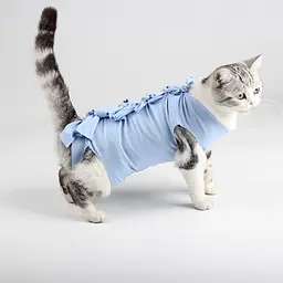 Одяг для котів після операції Holley Bow-knots Blue M - мініатюра 2