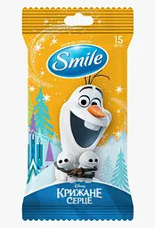Серветка SMILE волога "Frozen" MIX WHITE, 15шт. - мініатюра 2