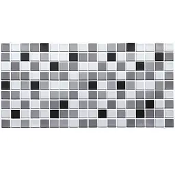 Декоративна панель Sticker Wall ПВХ 960х480х4мм Чорно-біла мозаїка SW-00001432