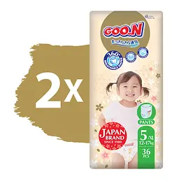 Набір трусики-підгузки Goo.N Premium Soft розмір 5(XL) 12-17 кг доу-пак 72 шт. - мініатюра 2