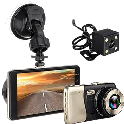 Автомобільний відеореєстратор DVR T652 4" Full HD з виносною камерою заднього виду - мініатюра 2
