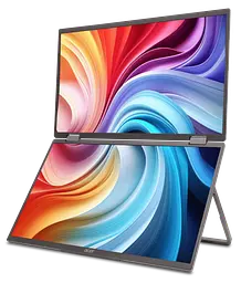 Монiтор 15.6" Acer Dual Portable PD163QTbmiuux (UM.ZP3EE.011) Black - мініатюра 7