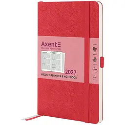 Щотижневик Axent 2027 Partner Soft Skin 125x195 мм червоний (8509-27-06-A)