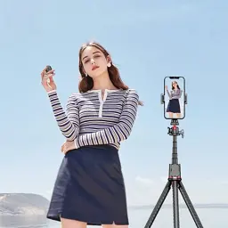 Штатив RTAKO C03 Octopus Extendable Tripod Selfie Stick (with Detachable Phone Holder) Black (6942063212416) - мініатюра 5