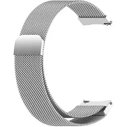 Ремінець DK Metal Ring Milanese Loop Magnetic 22mm для Xiaomi Haylou Solar LS05 (RT) (silver) - мініатюра 2