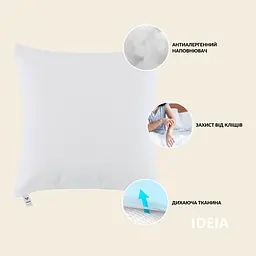 Подушка Idei Nordic Classic антиалергенна 40х40 см біла (8000034679) - мініатюра 2
