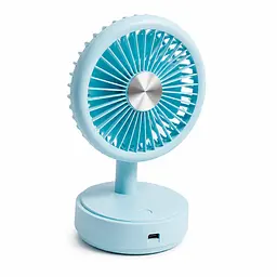 Маленький вентилятор на стіл Table Mini Fan Блакитний, вентилятор від акумулятора портативний