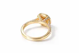 Розкішне Каблучка з жовтого золота з муасалітами К-0568 19 - мініатюра 4
