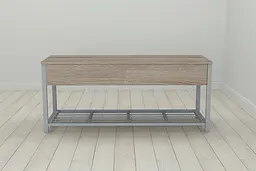 Банкетка із ящиком Ferrum-decor Дрейк 2 550x1200x400 метал Сірий ДСП Сонома Трюфель 16 мм (FRD-103084) - мініатюра 3