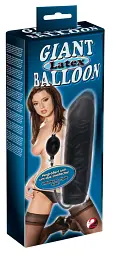 Фалоімітатор Giant Latex Balloon 31.5 см чорний - мініатюра 3