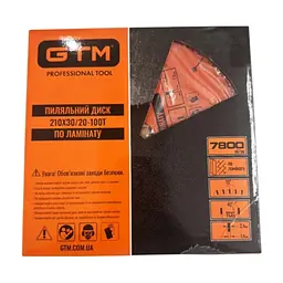 Диск пиляльний GTM 210×30мм, 100 зубів, по ламінату (SBL-210100) - мініатюра 2