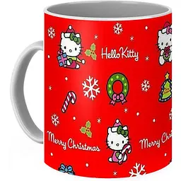 Кухоль GeekLand Хелло Кітті Hello Kitty Merry Christmas HK.02.02 330 мл білий - мініатюра 3