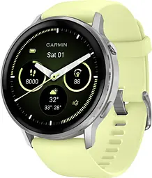 Смарт-годинник Garmin Venu 4 45 mm Silver with Citron Silicone Band (010-03014-02)