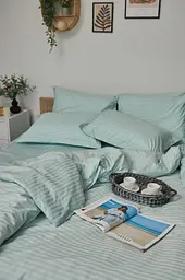 Підковдра Moon&Star Satin Stripe Stripe Mint Євро 200x220 см - мініатюра 3