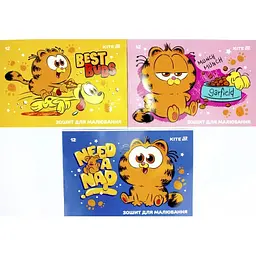 Альбом для малюв. на скобі 12/100 А4 "Garfield" гібр. лак + УФ лак№GF25-241/Kite/