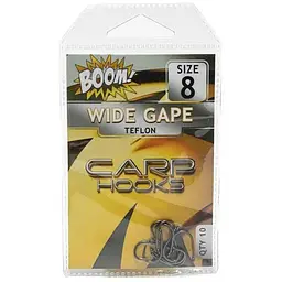Гачок для мирної риби BOOM Wide Gape №8 (10 шт/уп) (Teflon)