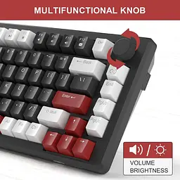 Клавіатура MageGee MK-Star 75 Yellow Switch White/Black/Red (6971969727236-UA) [159846] - мініатюра 6